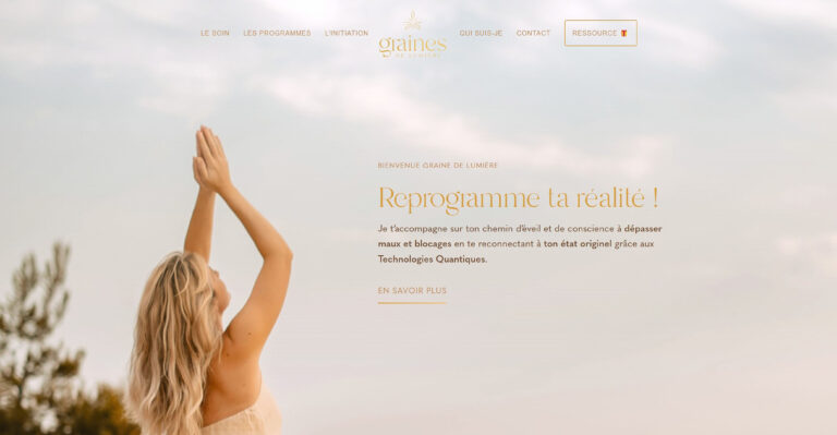 Présentation du projet Graines de Lumière à travers une identité visuelle forte.