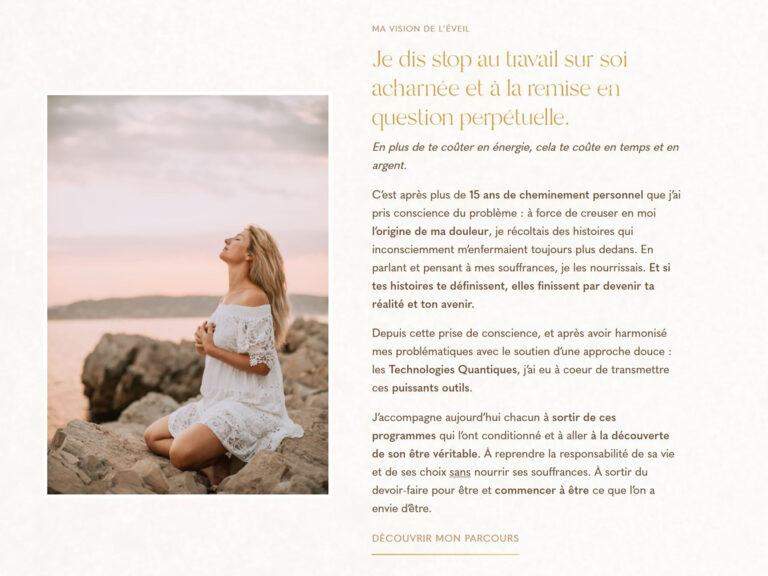 Photographie de branding appliquée à un site professionnel pour renforcer l’identité visuelle.