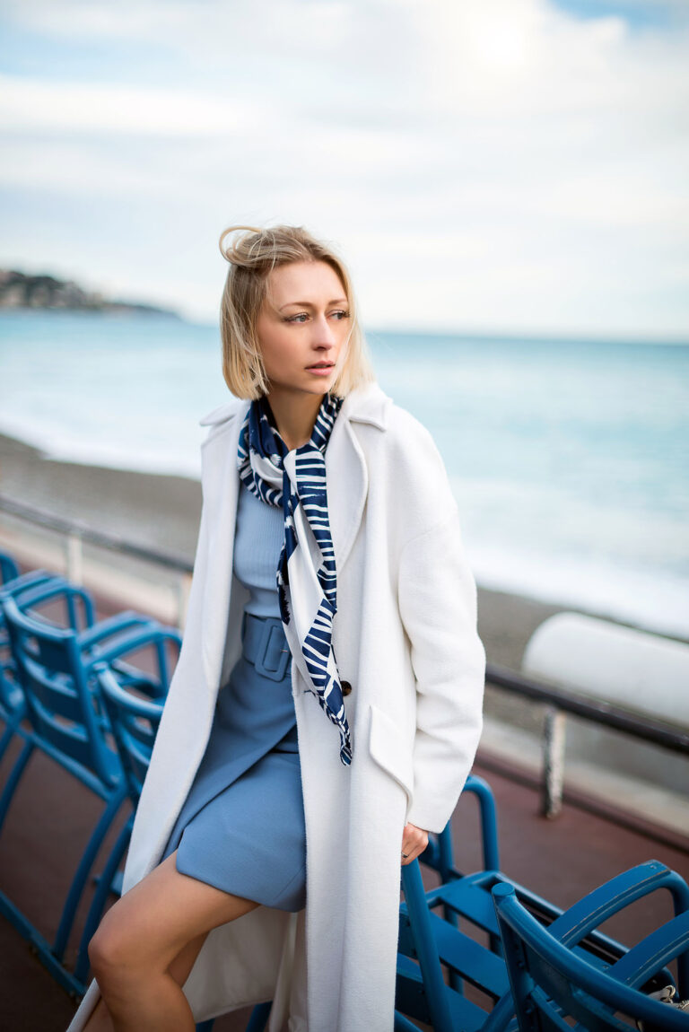 Photographe portrait artistique Côte d’Azur : élégance et douceur en bord de mer à Nice.